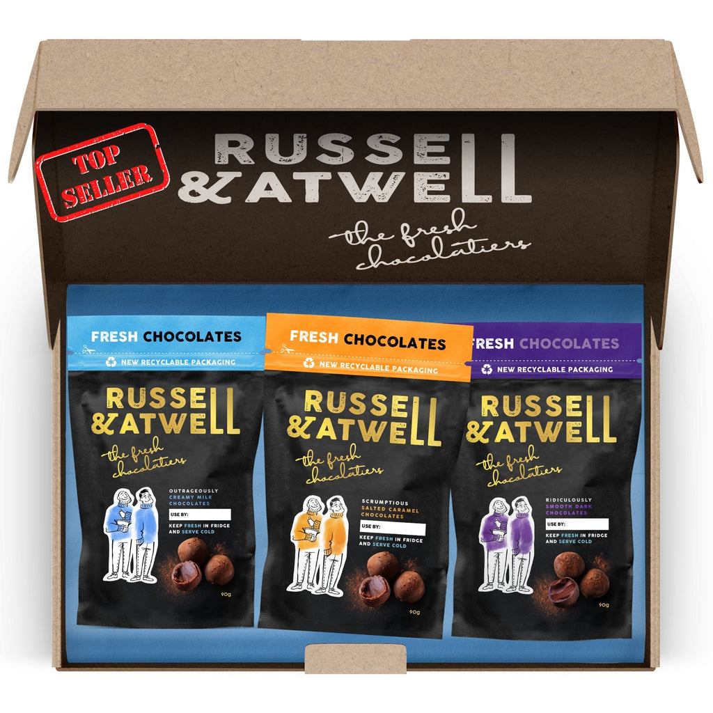 Free postage on Triple-Packs | Russell and Atwell