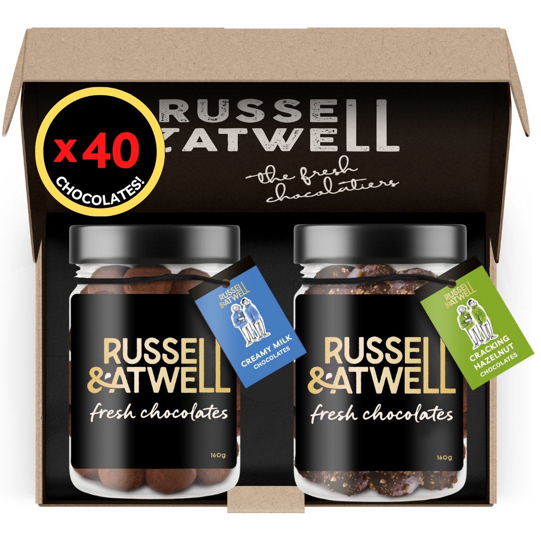 Cracking Hazelnut & Creamy Milk 2 - Jar Box - Russell and Atwell