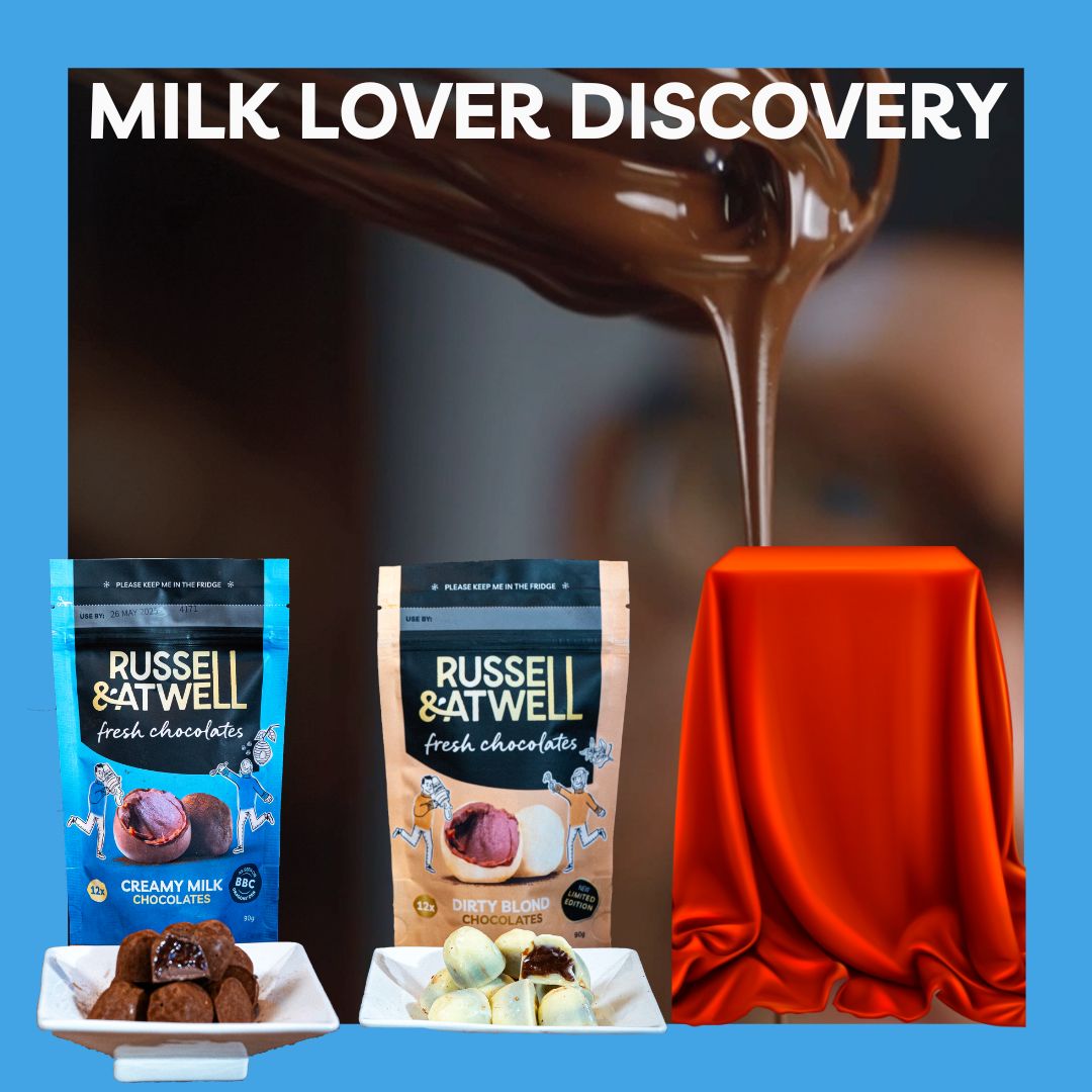 Discovery Milk 3 - Pack 60 day Chocolate subscription - Russell and Atwell