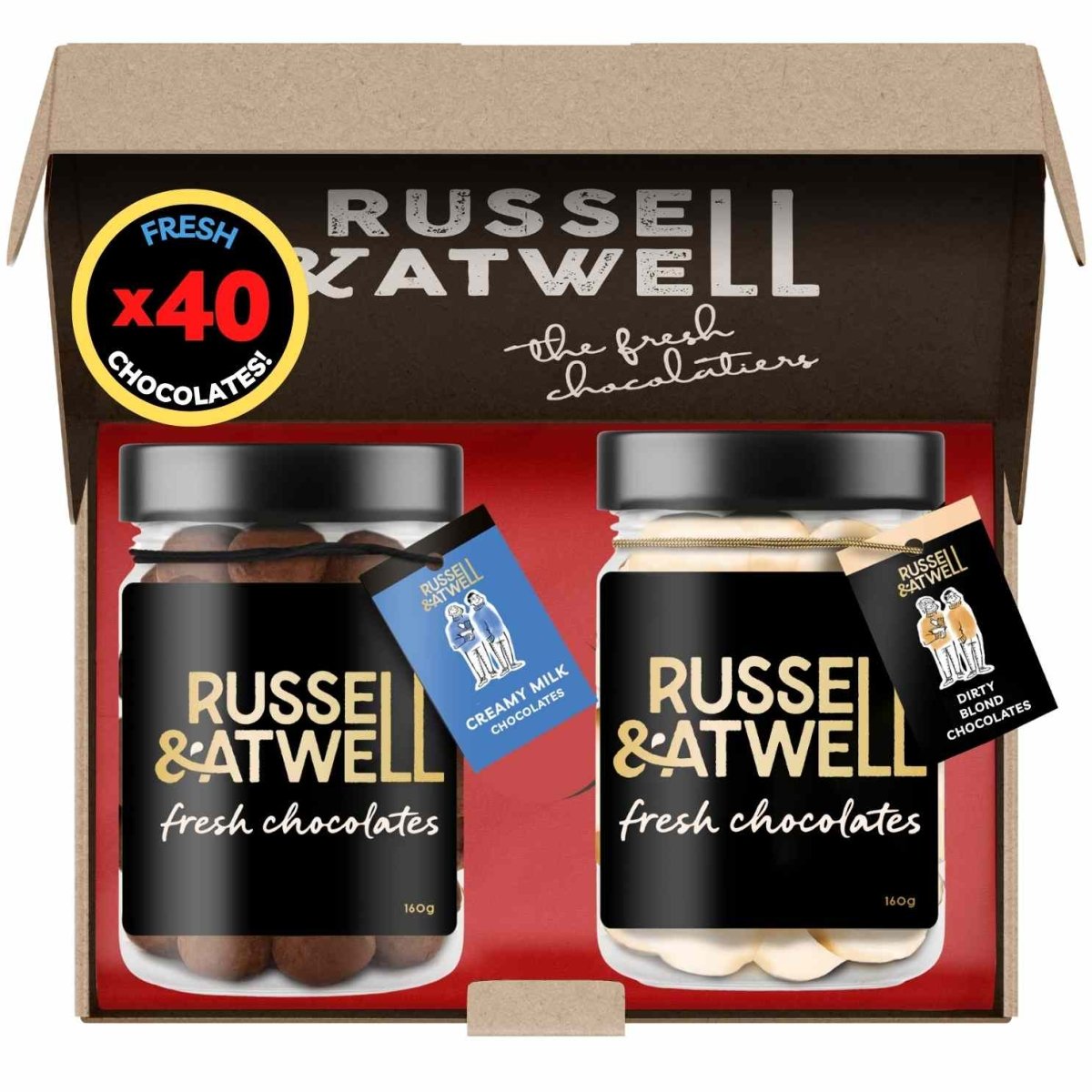 Festive Creamy Milk & Dirty Blond 2 - Jar Box - Russell and Atwell