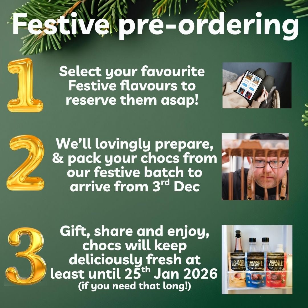 NEW Christmas Monty LUX Fresh Chocolate 3 - Pack - Russell and Atwell