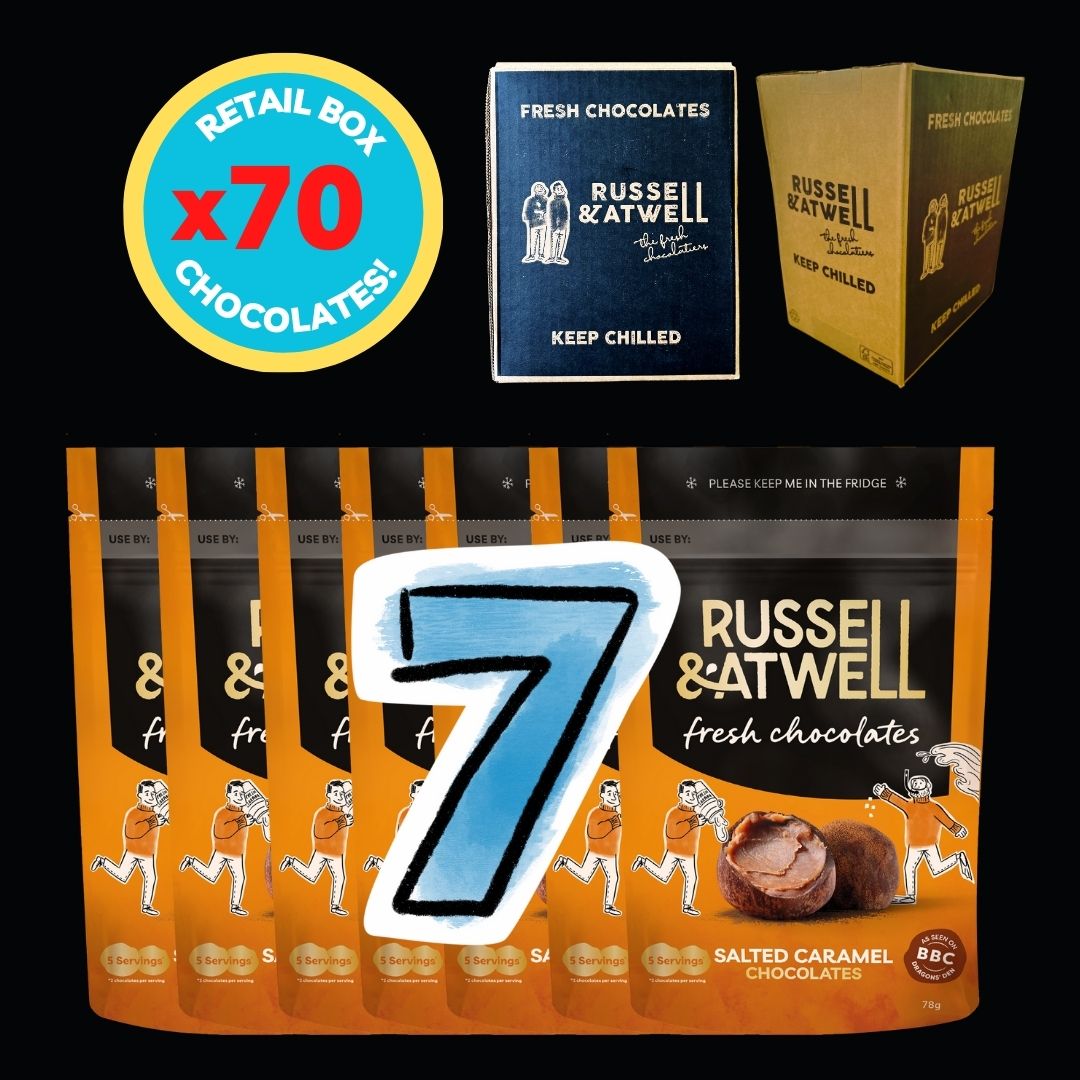 7-Pack Retail Salted Caramel - Russell and Atwell