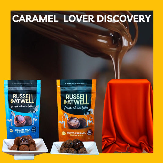 Caramel Discovery 3 - Pack 60 day Chocolate subscription - Russell and Atwell