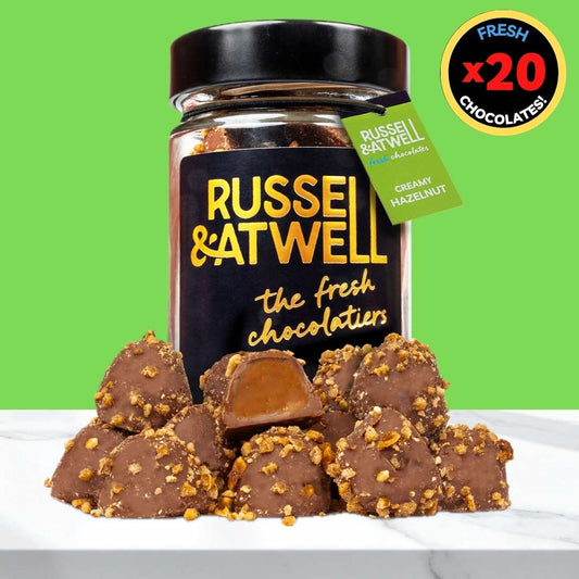 Creamy Hazelnut Luxury Glass Jar - Russell and Atwell