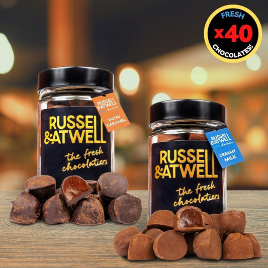 Creamy Milk & Salted Caramel 2 - Jar Box - Russell and Atwell