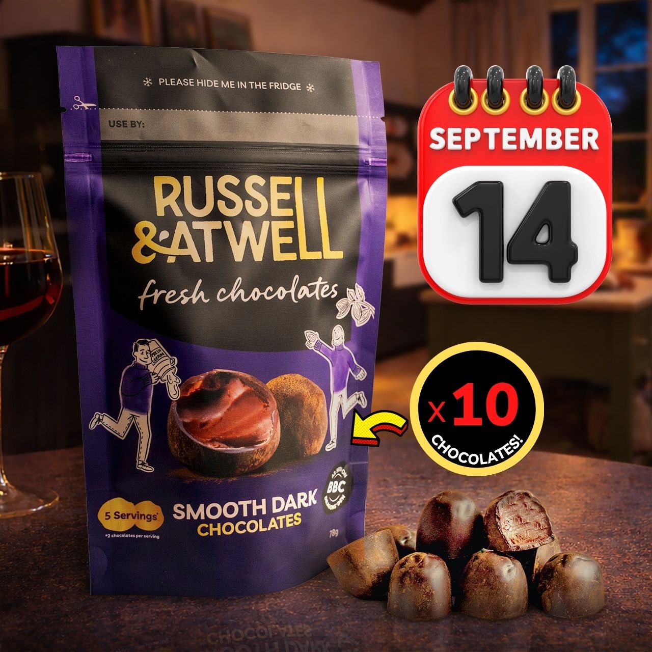 Smooth Dark 10-chocolates
