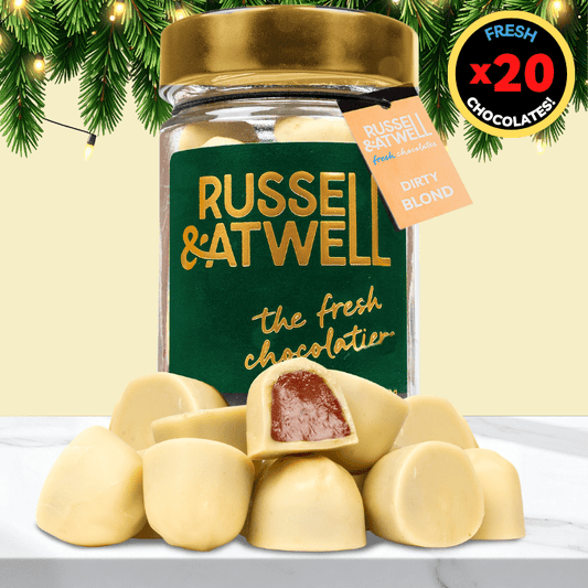 Dirty Blond Luxury Festive Glass Jar - Russell and Atwell