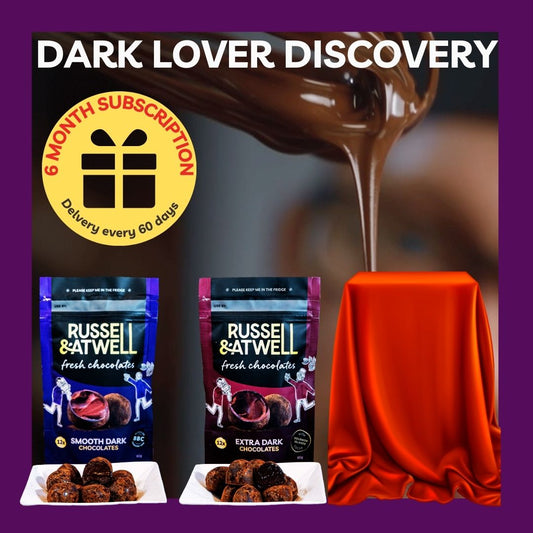 Discovery DARK 3 - Pack 6 - Month Chocolate subscription - Russell and Atwell