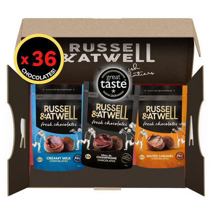 Festive Champagne Monty Fresh Chocolate 3 - Pack - Russell and Atwell