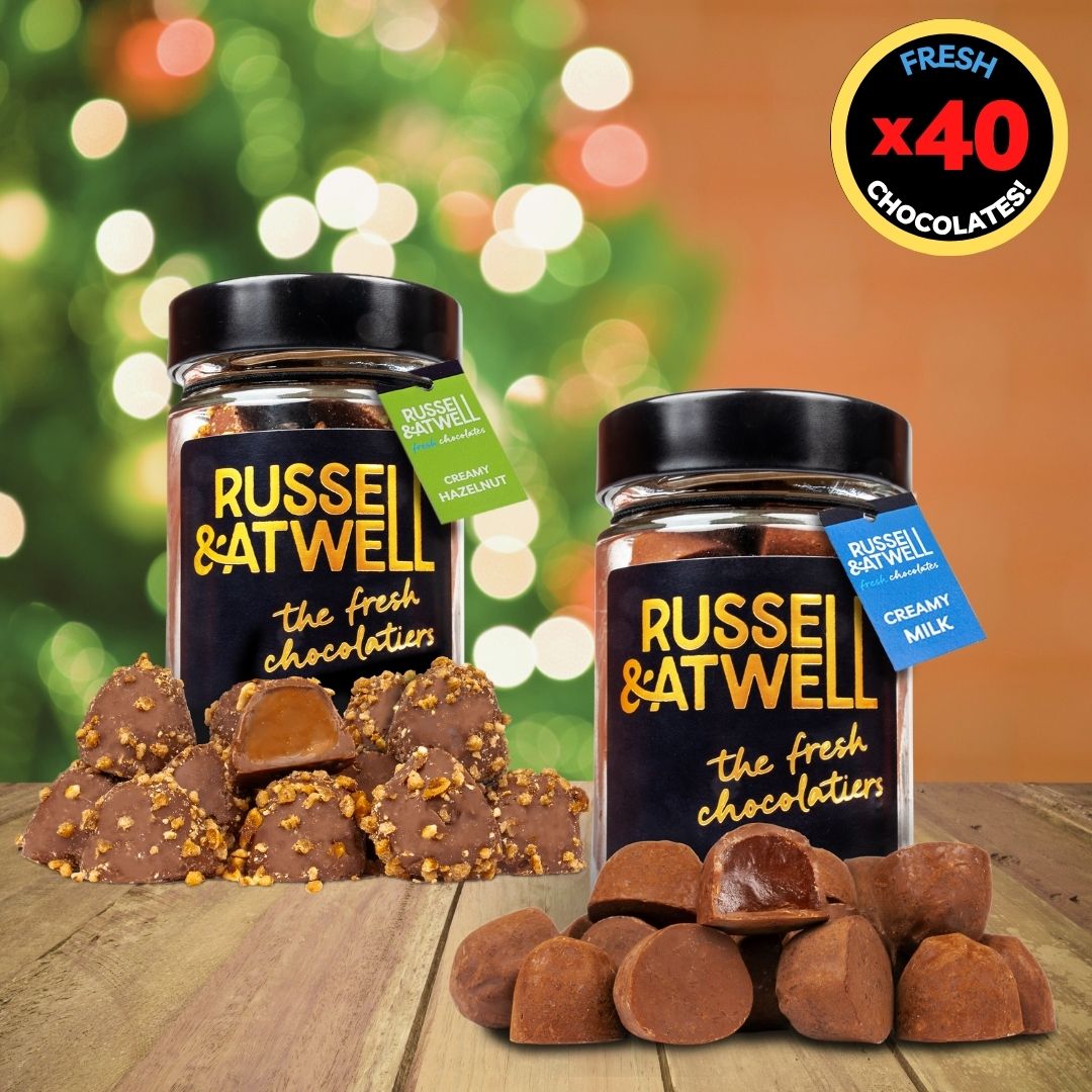 Festive Cracking Hazelnut & Creamy Milk 2 - Jar Box - Russell and Atwell