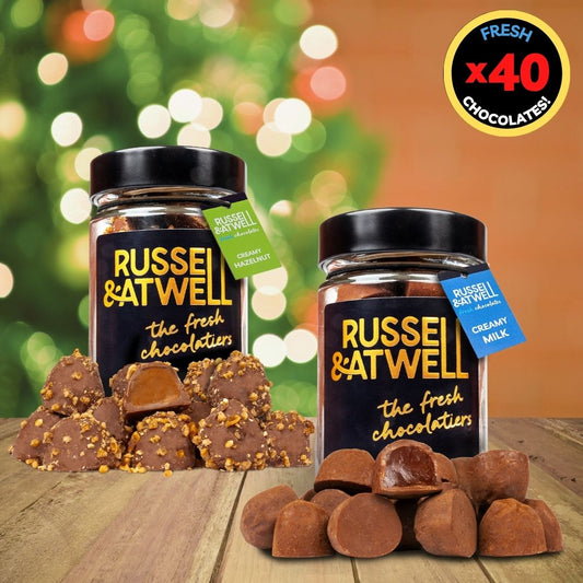 Festive Cracking Hazelnut & Creamy Milk 2 - Jar Box - Russell and Atwell