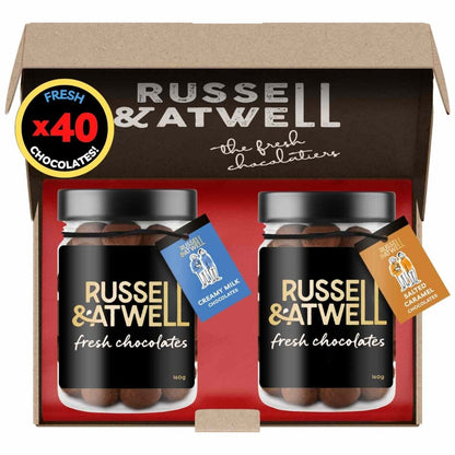 Festive Creamy Milk & Salted Caramel 2 - Jar Box - Russell and Atwell