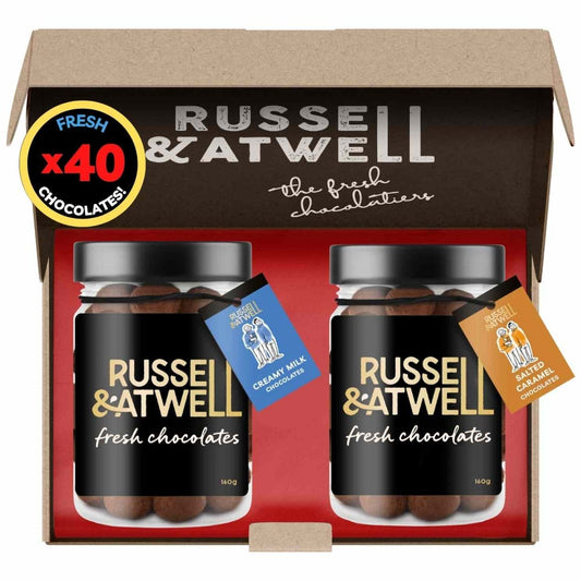 Festive Creamy Milk & Salted Caramel 2 - Jar Box - Russell and Atwell