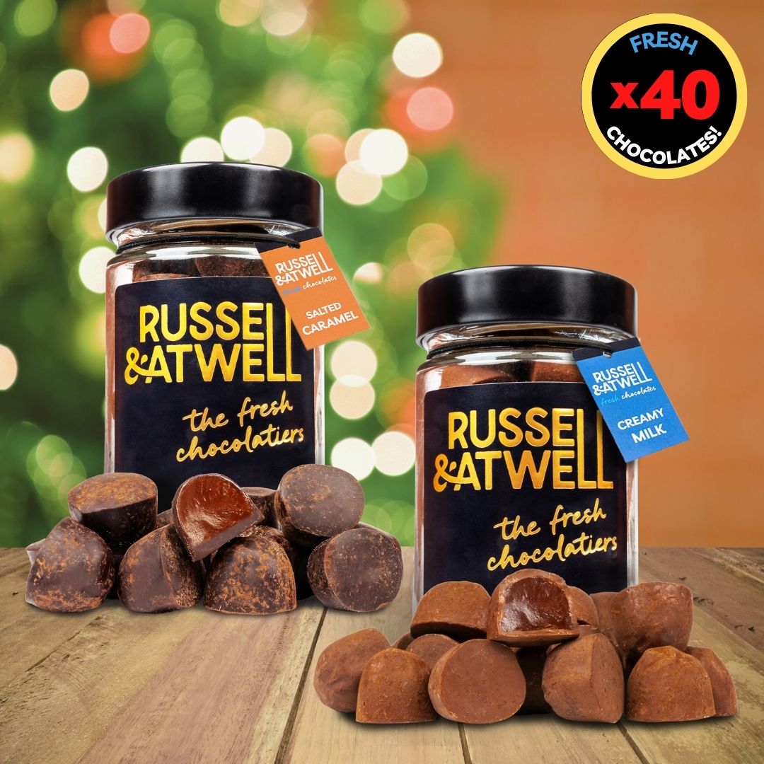 Festive Creamy Milk & Salted Caramel 2 - Jar Box - Russell and Atwell