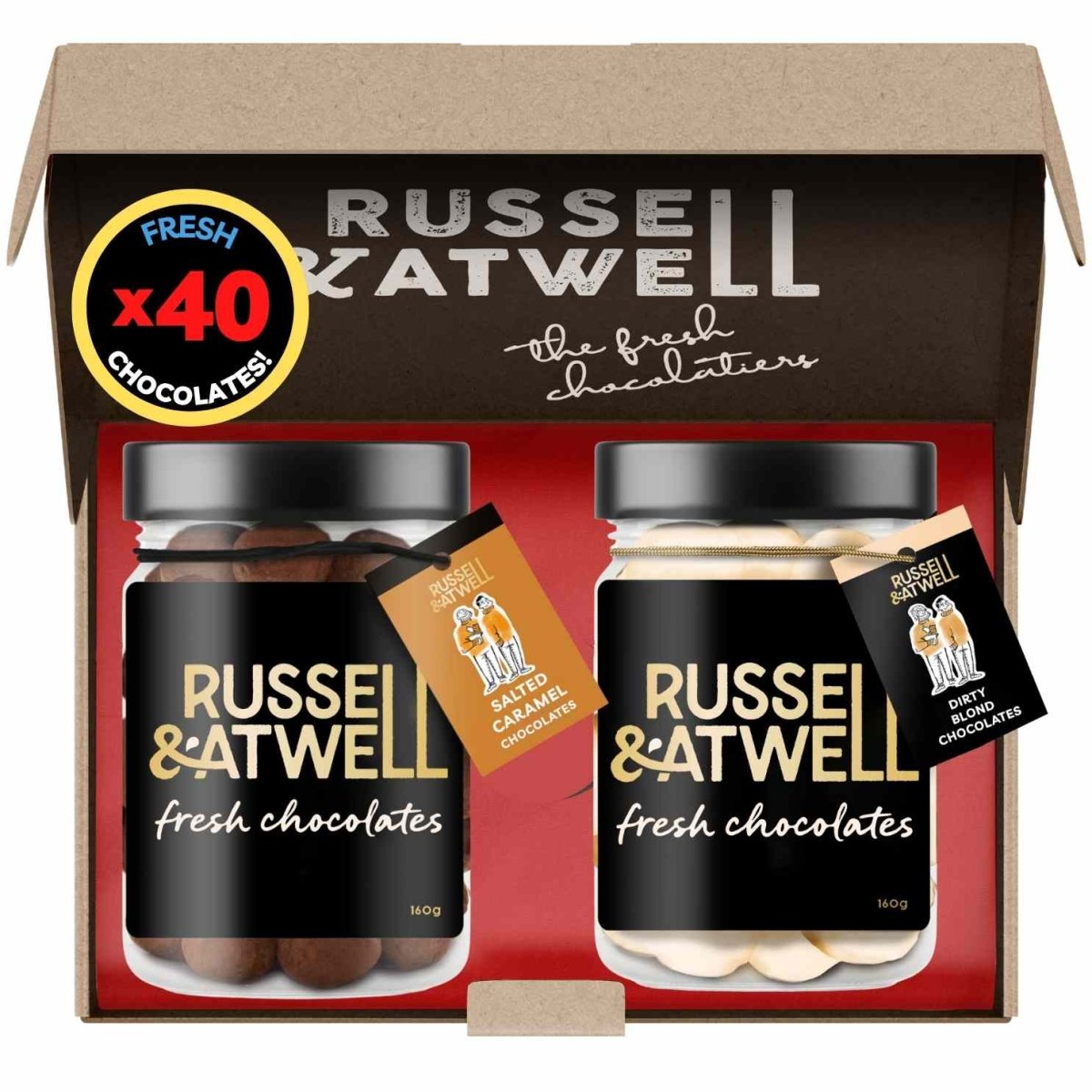 Festive Dirty Blond & Salted Caramel 2 - Jar Box - Russell and Atwell