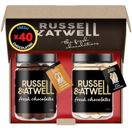 Festive Dirty Blond & Salted Caramel 2 - Jar Box - Russell and Atwell