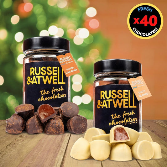 Festive Dirty Blond & Salted Caramel 2 - Jar Box - Russell and Atwell