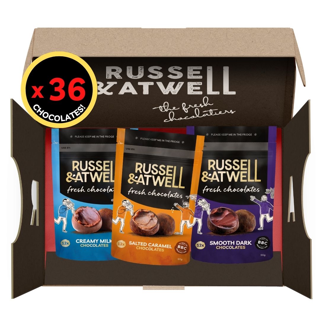Festive Golden Monty Fresh Chocolate 3 - Pack - Russell and Atwell