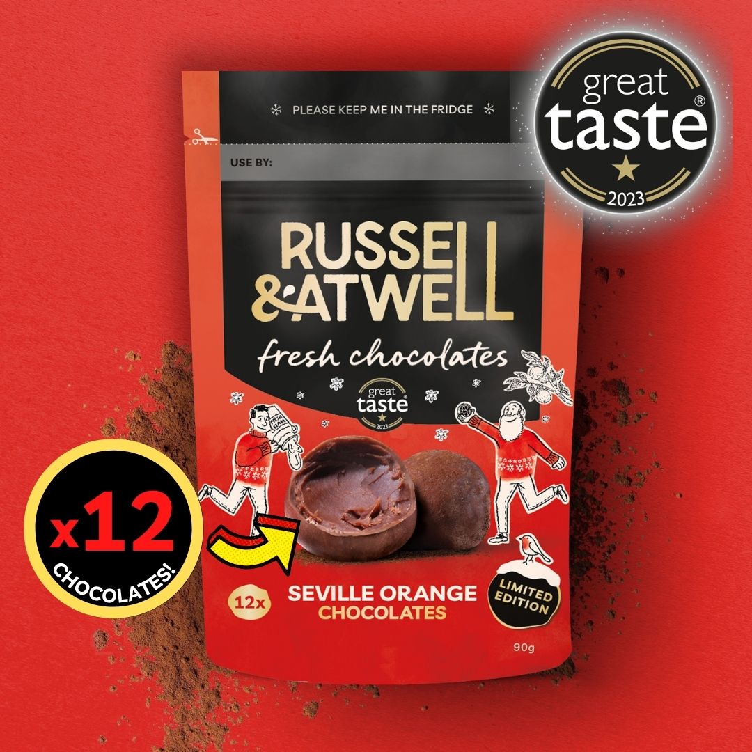 Festive Orange Monty Fresh Chocolate 3 - Pack - Russell and Atwell