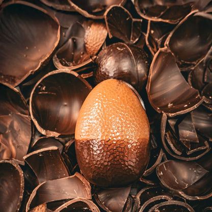 Milk/Dark Easter Egg and Salted Caramel Jar - Russell and Atwell