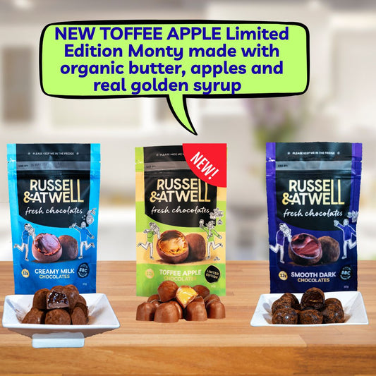 NEW Toffee Monty Fresh Chocolate 3 - Pack - Russell and Atwell