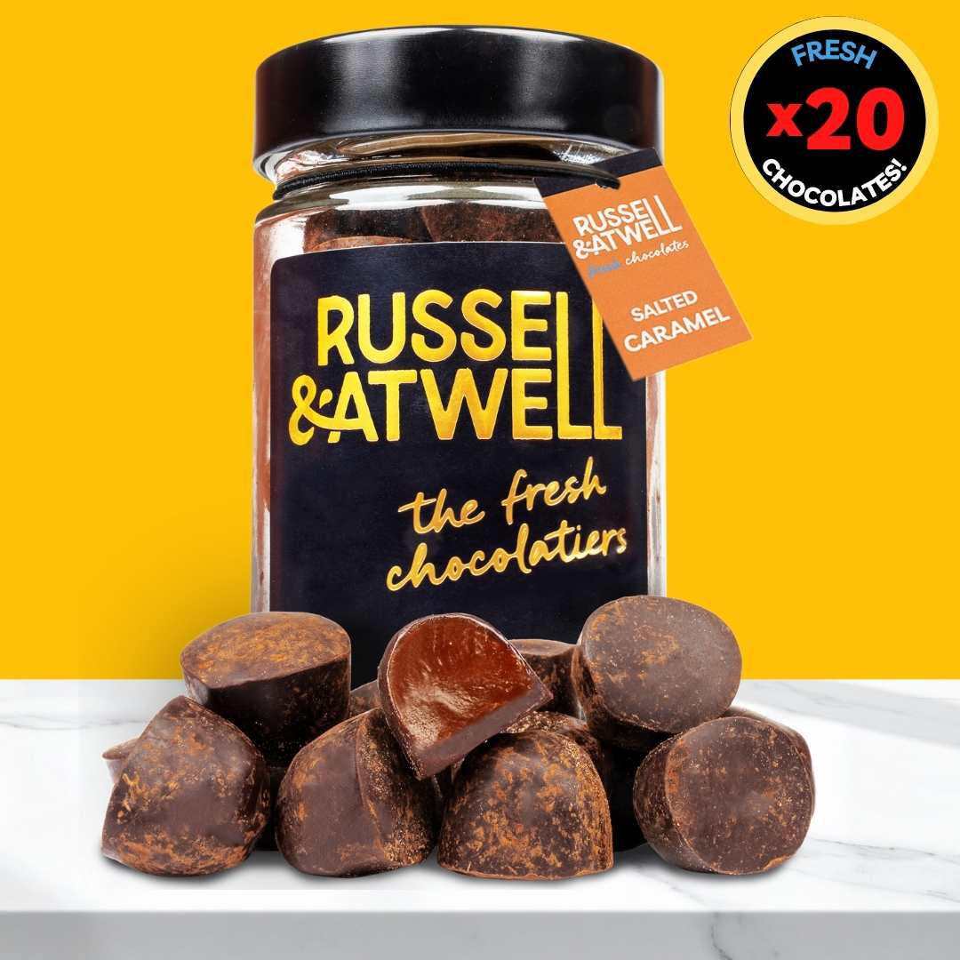 Salted Caramel Luxury Glass Jar - Russell and Atwell