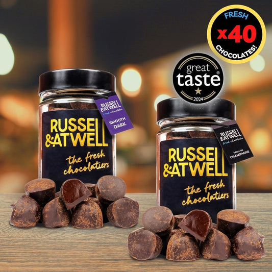 Smooth Dark & Award Winning Champagne Refillable Twin Jar Pack - Russell and Atwell