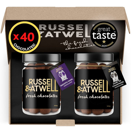 Smooth Dark & Award Winning Champagne Refillable Twin Jar Pack - Russell and Atwell