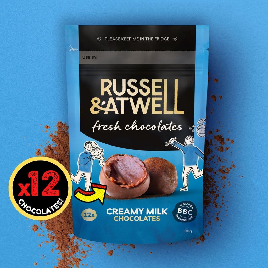 Creamy Milk & Cracking Hazelnut Fresh Chocolate Starter-Pack - Russell and Atwell