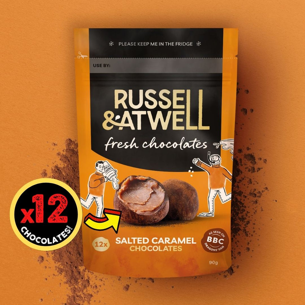 Creamy Milk & Salted Caramel Fresh Chocolate Starter-Pack - Russell and Atwell