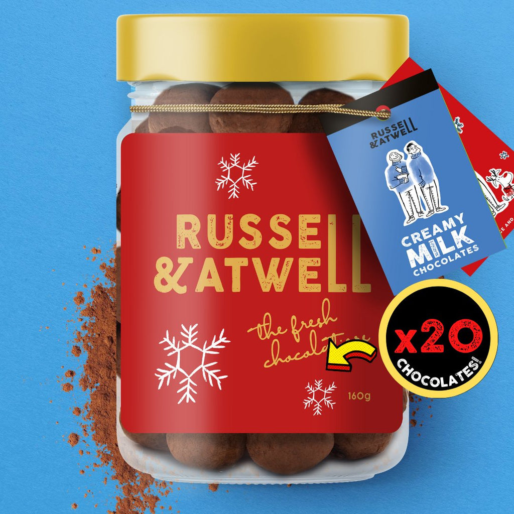 Festive Milk & Dark 2-Jar Box - Russell and Atwell