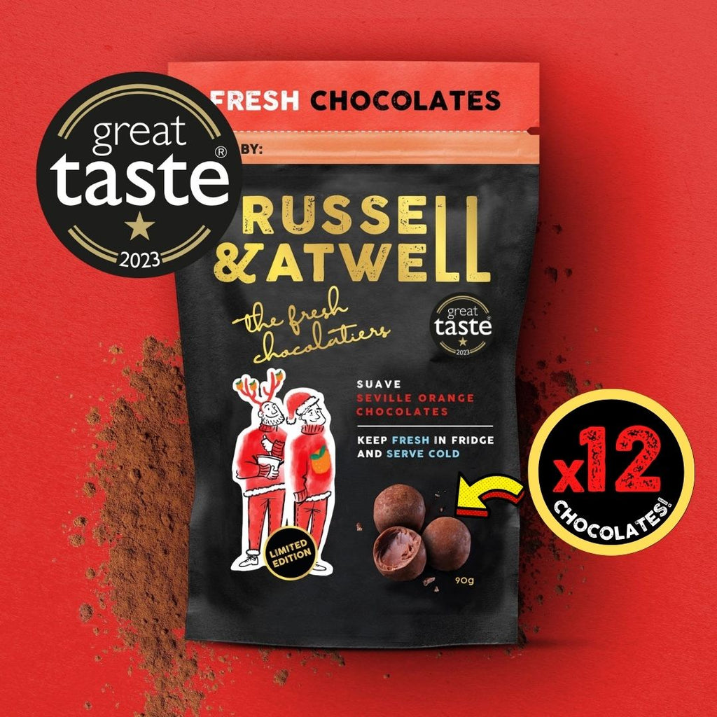 Festive Milk & Orange Suave Chocs & Socks - Russell and Atwell