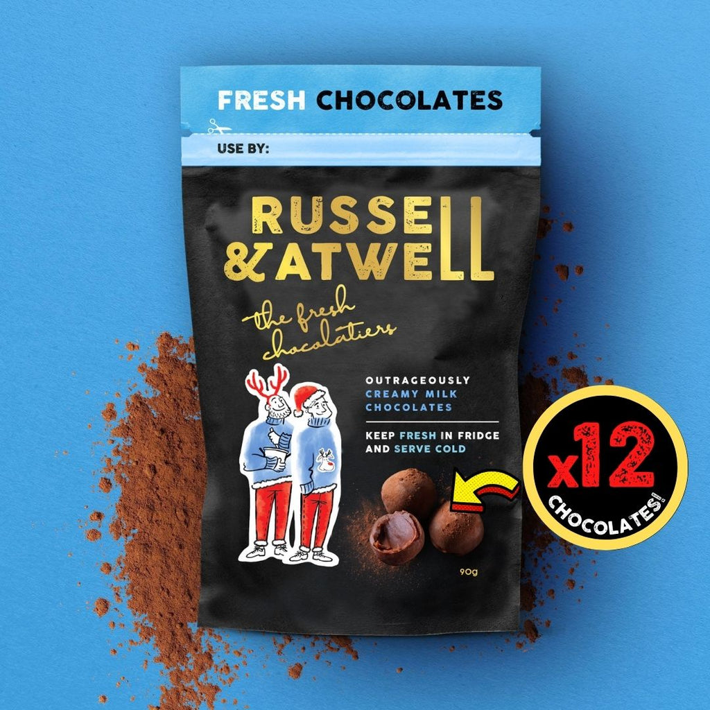 Festive Milk & Orange Suave Chocs & Socks - Russell and Atwell