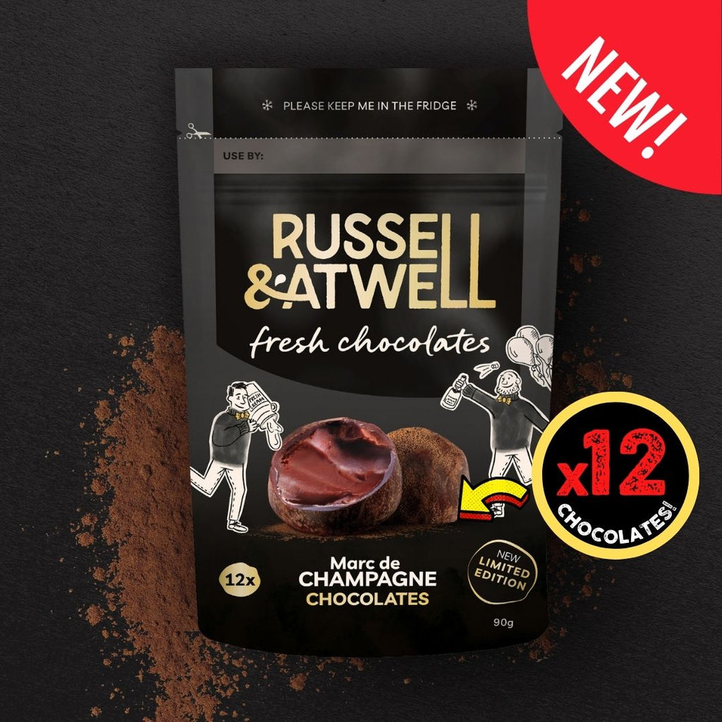 Festive NEW Champagne Monty Fresh Chocolate Triple-Pack - Russell and Atwell