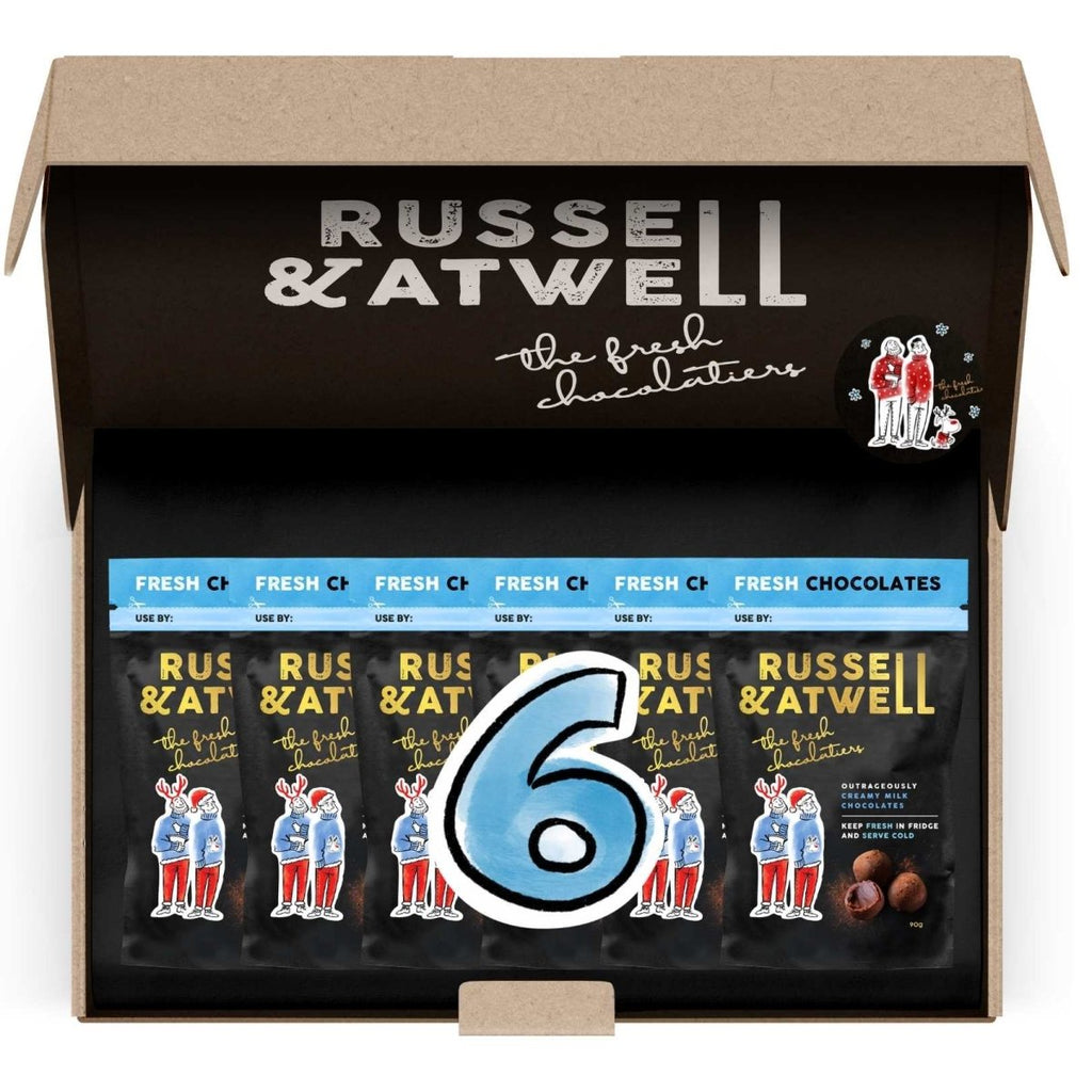 Festive Santa 6-Pack Creamy Milk - Russell and Atwell