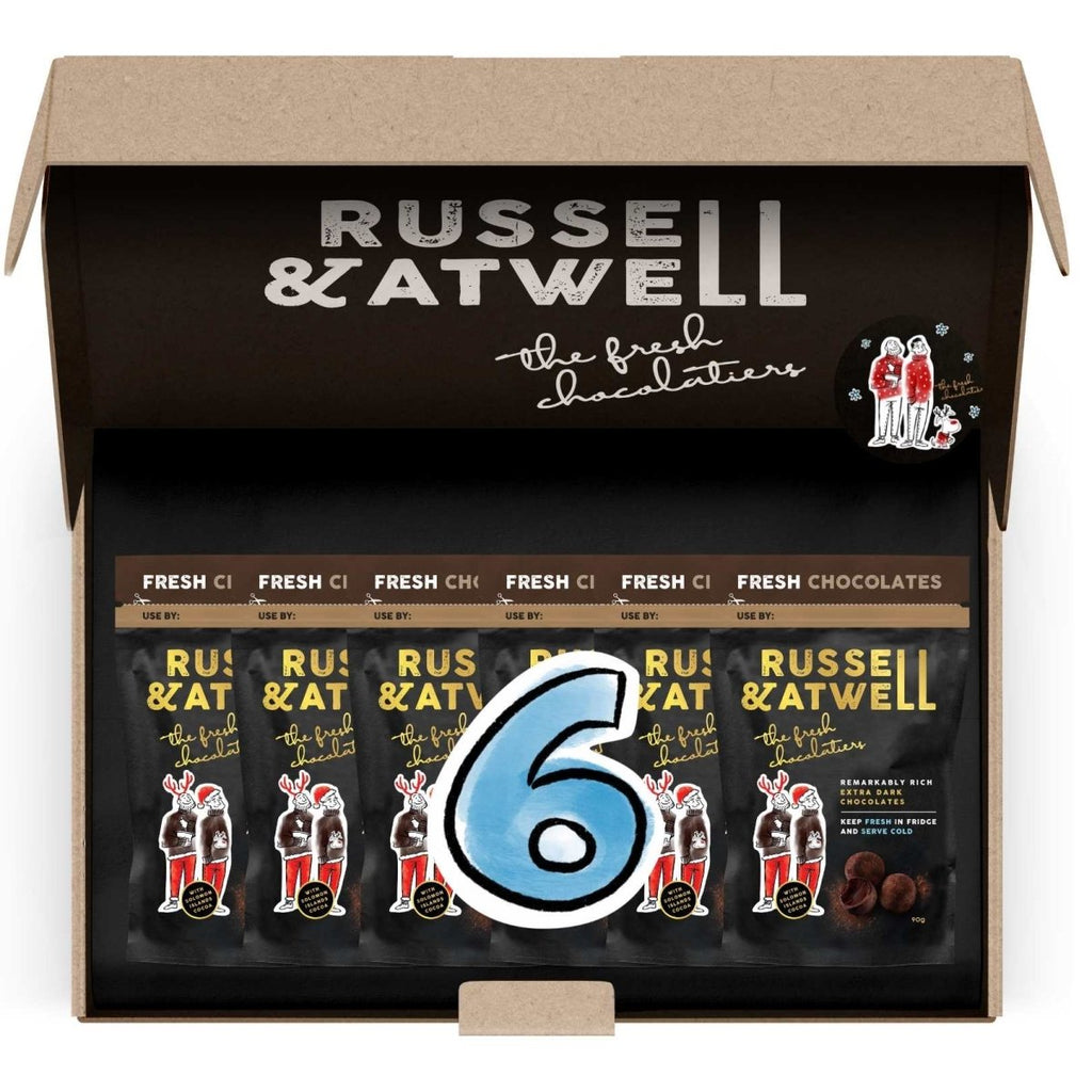 Festive Santa 6-Pack Extra Dark - Russell and Atwell