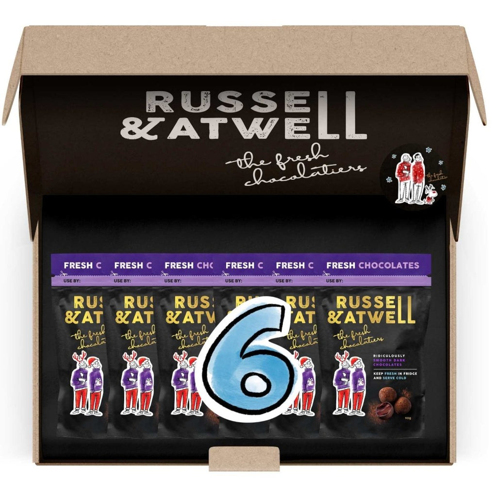 Festive Santa 6-Pack Smooth Dark - Russell and Atwell