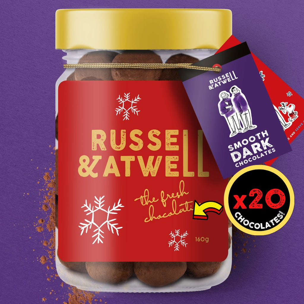 Festive Smooth Dark & Extra Dark 2-Jar Box - Russell and Atwell
