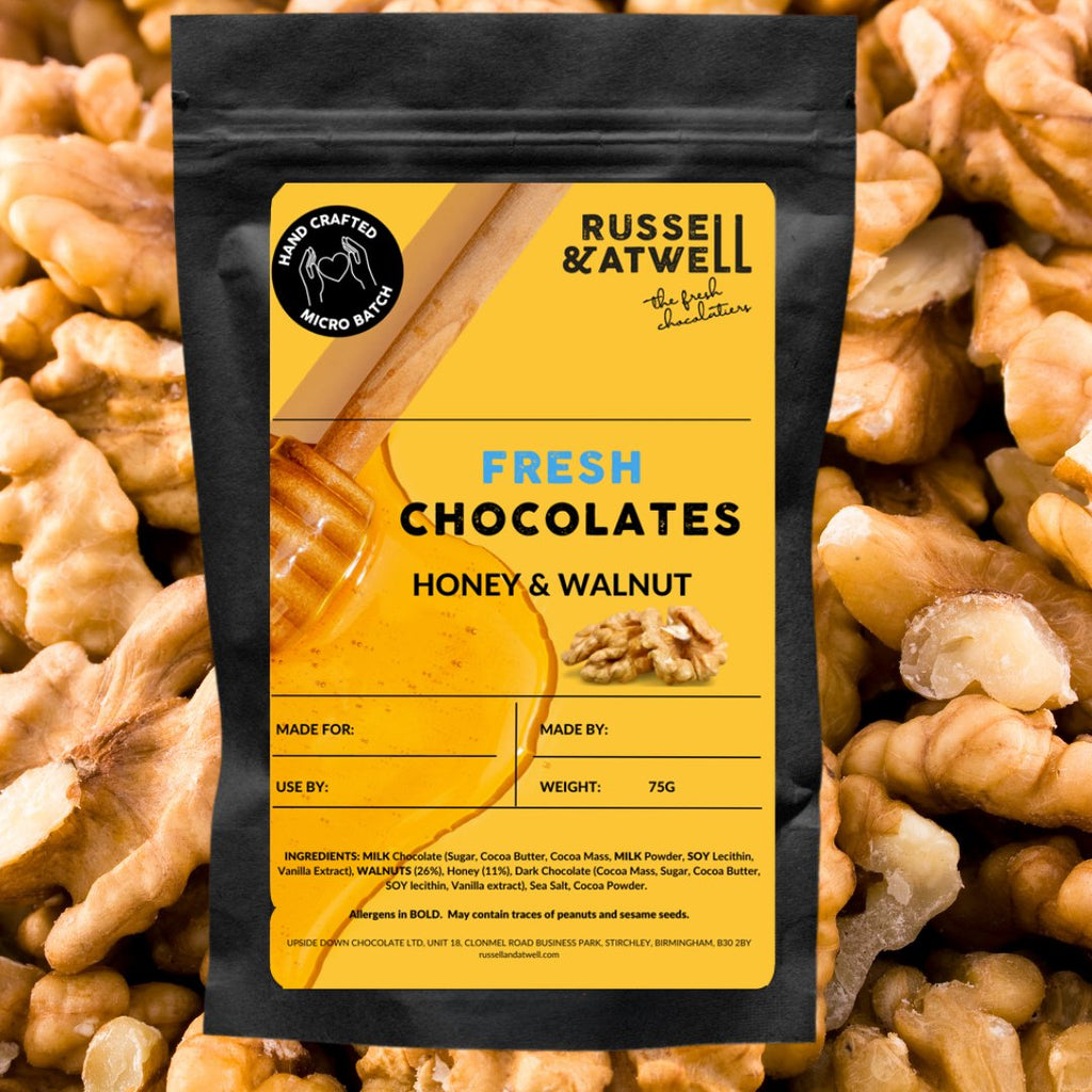 Honey Nut Monty Micro Batch Fresh-Chocolates - Russell and Atwell
