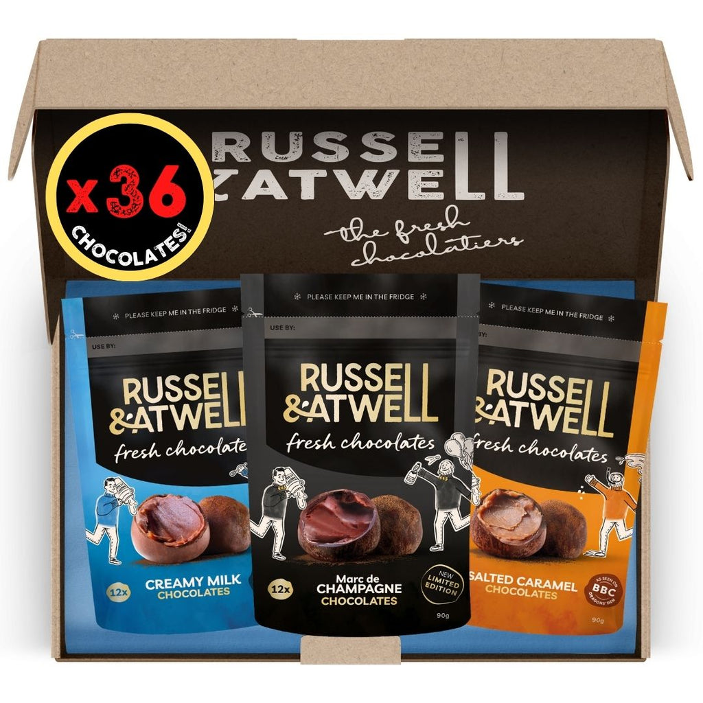 NEW Champagne Monty Fresh Chocolate 3-Pack - Russell and Atwell