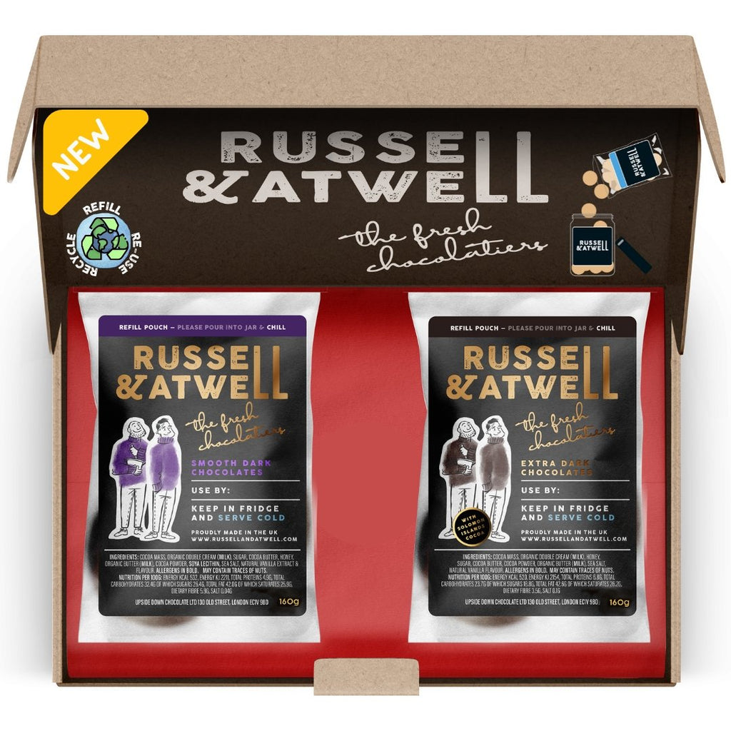 NEW Dark-Lovers Fresh Chocolate Eco-Jar Refill - Russell and Atwell