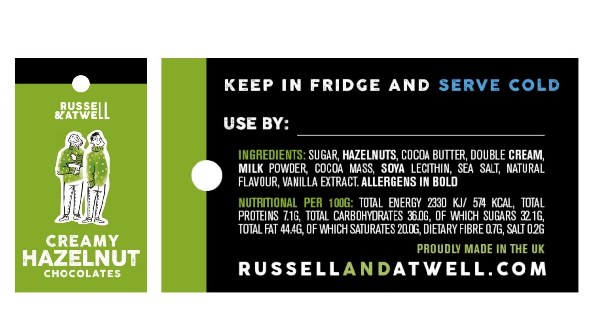NEW Hazelnut & Milk Fresh Chocolate Eco-Jar Refill - Russell and Atwell
