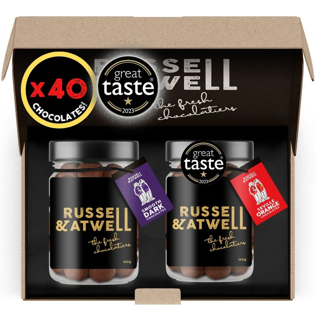 NEW Orange & Dark Award Winning Ltd Edition Twin Jar Pack - Russell and Atwell