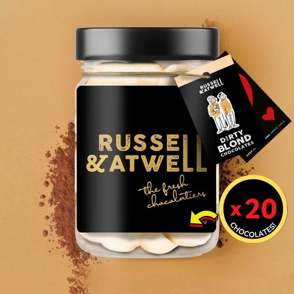 NEW Valentine's Passion & Blond Refillable Twin Jar Pack - Russell and Atwell