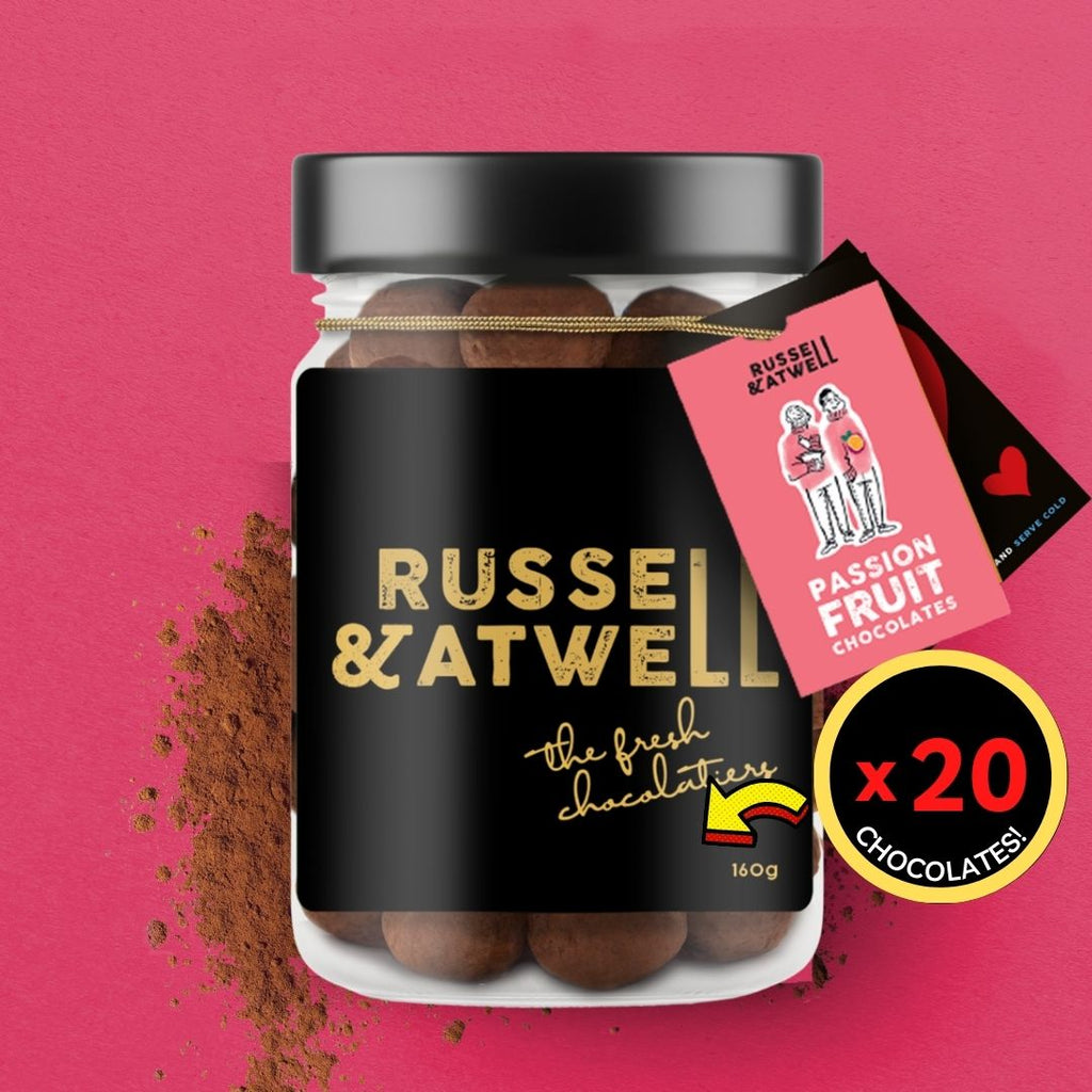 NEW Valentine's Passion Fruit & Champagne Refillable Twin Jar Pack - Russell and Atwell
