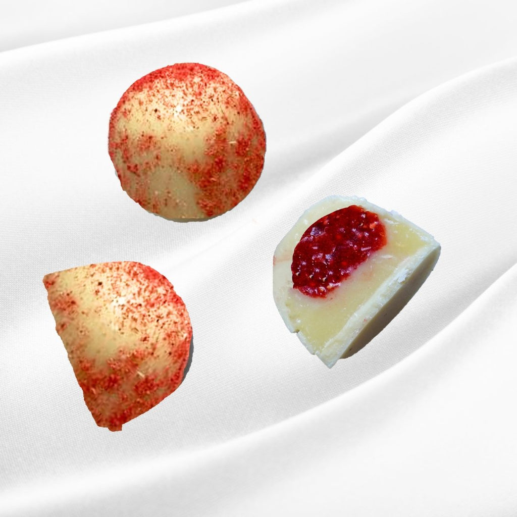 Strawberries & Cream Monty Micro Batch Fresh-Chocolates - Russell and Atwell