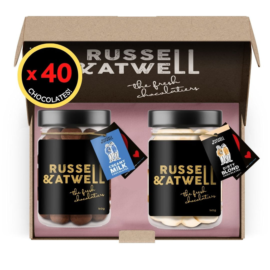 Valentine's Milk & Dirty Blond Refillable Twin Jar Pack - Russell and Atwell